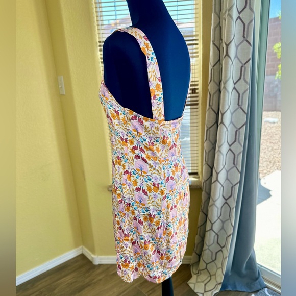 NEW! Free People Ivory Floral Print Sasha Sweetheart-Neck Mini Dress - Picture 11 of 17